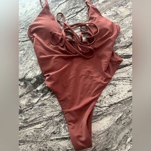 Rust Red One-Piece Swimsuit